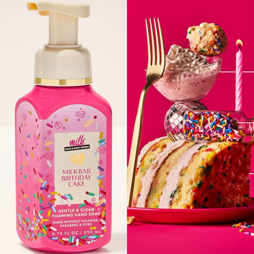 Bath Body Works Milk Bar Birthday Cake Foaming Hand Soap 8oz New RARE